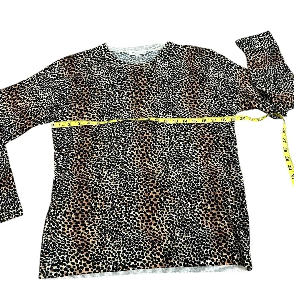 Equipment Femme Sweater Leopard Cheetah Animal Print 100% Wool Women's Size S